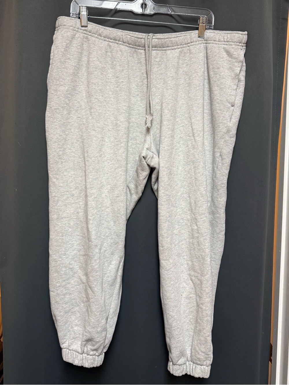 Light Gray Fleece Jogger Sweatpants - Comfort Fit